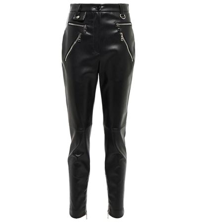 Dolce&Gabbana - High-rise leather pants | Mytheresa