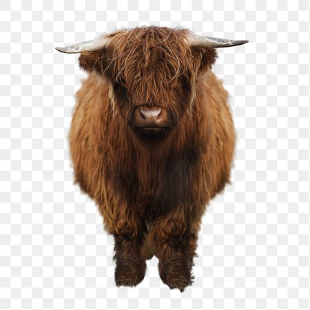 Highland bull png | Free stock illustration | High Resolution graphic