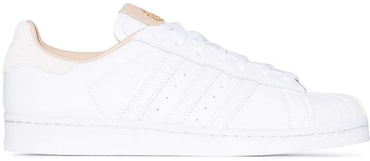 White Superstar leather sneakers