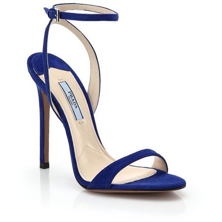 Blue Prada Sandal Heels