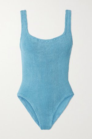 Net Sustain Seersucker Swimsuit - Blue