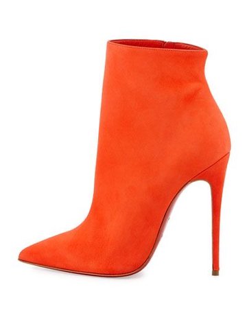 orange louboutin boots