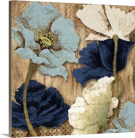 Blue Joyful Poppies II Wall Art, Canvas Prints, Framed Prints, Wall Peels | Great Big Canvas