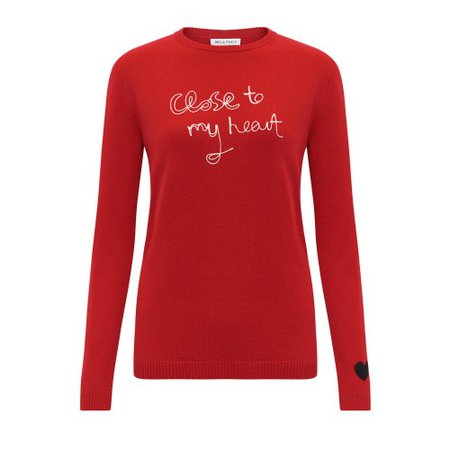 Bella Freud | Close to my Heart Jumper - Red - Jumpers - Women - Shop