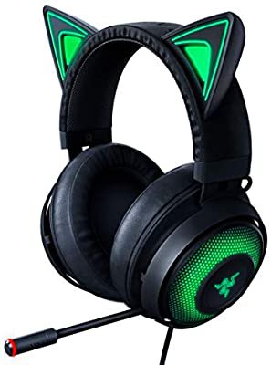 Amazon.com: Razer Kraken Kitty RGB USB Gaming Headset: THX 7.1 Spatial Surround Sound - Chroma RGB Lighting - Retractable Active Noise Cancelling Mic - Lightweight Aluminum Frame - For PC - Classic Black: Computers & Accessories