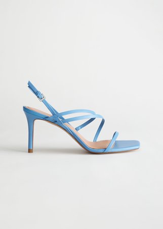 Strappy Leather Heeled Sandal