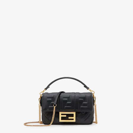 Black leather bag - BAGUETTE | Fendi
