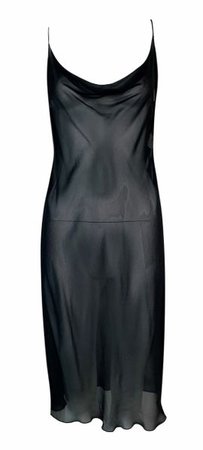 1997 Gucci by Tom Ford Sheer Black Gauze Slip Dress | My Haute Wardrobe