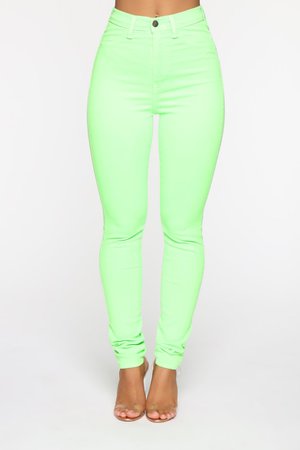 Just The Two Of Us High Rise Jeans - Neon Green – Fashion Nova