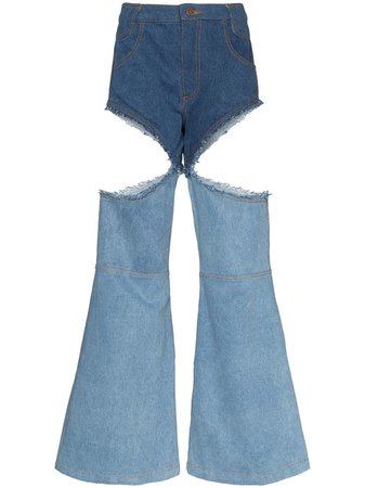 Telfar cut-out Boot Cut Jeans - Farfetch