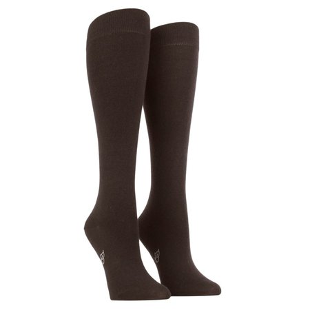 Wool & cotton women's Knee-high socks - Brown