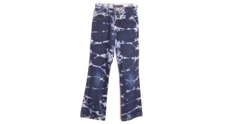 2000s Jeans Y2K Flared Jeans Blue Tie Dye 00s Denim Pants Y2K | Etsy
