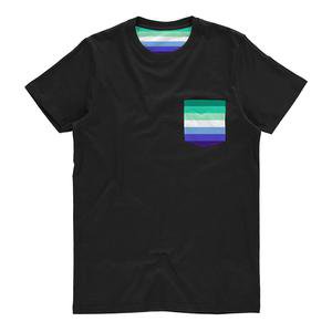 MLM Gay Pride Flag Pocket T Shirt | MLM Apparel | Rainbow & Co
