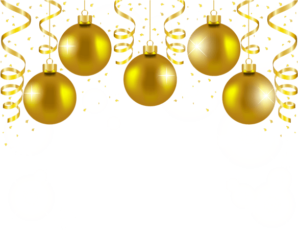 Download Gold Christmas Balls Png Clipart Christmas - Gold Christmas Ornaments Png Transparent Png - Full Size Clipart (#96683) - PinClipart