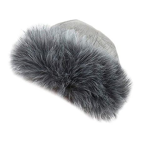 Amazon.com : Women's Russian Cossack Faux Fur Quilted Hat Winter Fashion Hat (Gray) : Baby