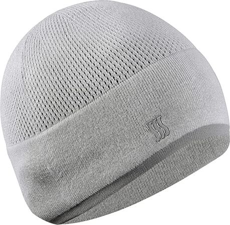 SAAKA Bamboo Beanie Hat. Soft & Lightweight. Running, Snow Sports. Winter Cap for Men & Women (White) at Amazon Men’s Clothing store