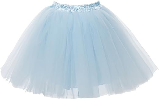 Amazon.com: PerfectDay Women's Mini Tutu Ballet Multi-Layer Ruffle Frilly Petticoat Skirt Baby Blue : Clothing, Shoes & Jewelry