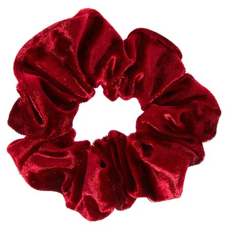 dark red scrunchie