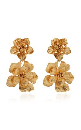 Flower Drop Earrings By Oscar De La Renta | Moda Operandi