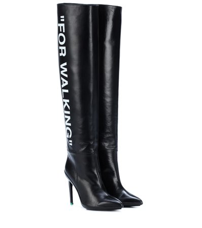 Off-White - For Walking leather boots | Mytheresa