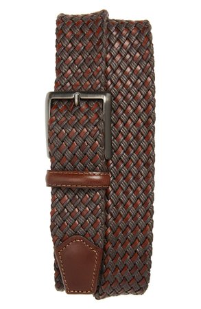 Canali Woven Leather Belt | Nordstrom