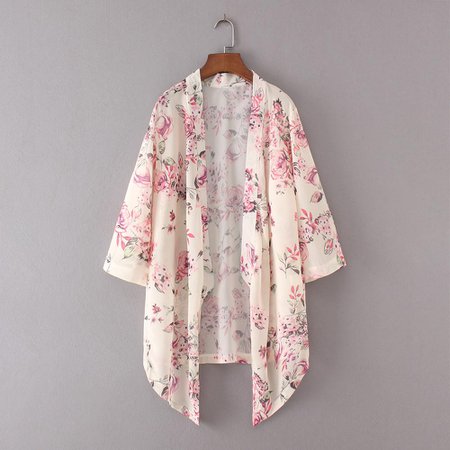 Summer Women Floral Kimono Cardigan Half Sleeve Chiffon Loose Flower P – Fashion Terras