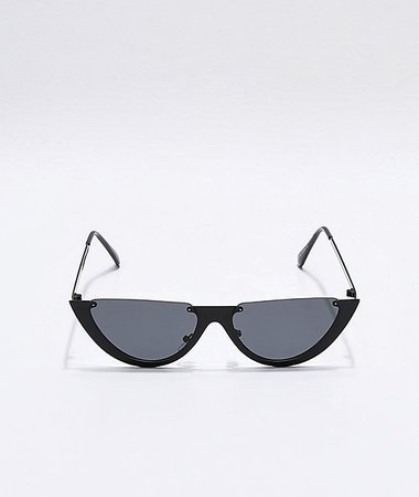 Skinny Matte Black Sunglasses