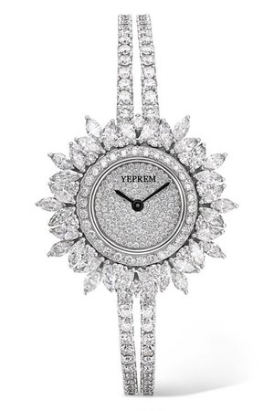 YEPREM | Majestic 60 mm Uhr aus 18 Karat Weißgold mit Diamanten | NET-A-PORTER.COM