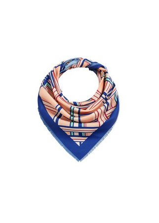 Violeta BY MANGO Geometric printed foulard