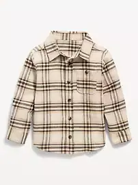 Cozy Long-Sleeve Plaid Pocket Shirt for Toddler Boys | Old Navy