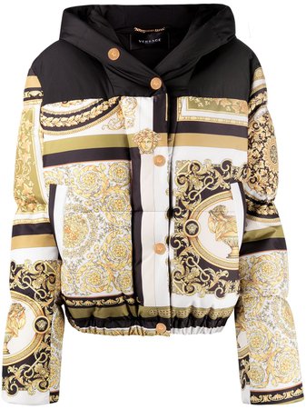 Versace Printed Puffer Jacket - Farfetch