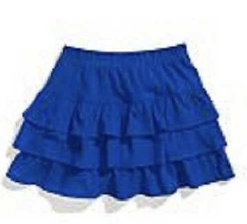 girls blue tiered skirt