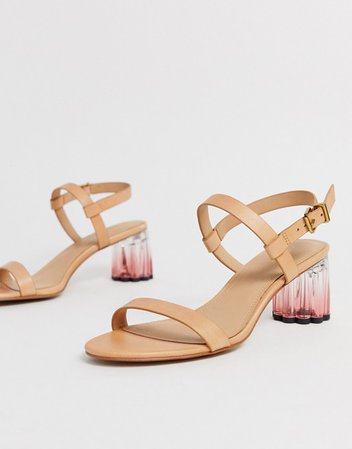 & Other Stories gradient acrylic heeled sandals in beige | ASOS