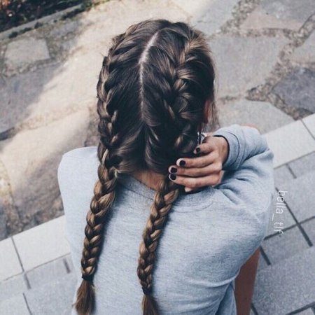 17 Chic Double Braided Hairstyles (With images) | Hair styles, Long hair styles, Hair beauty