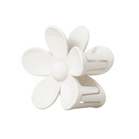 flower hair clip white