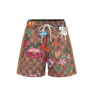 Gucci - GG Flora technical-jersey shorts | Mytheresa