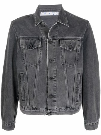 Shop Off-White Arrows-motif denim jacket with Express Delivery - FARFETCH