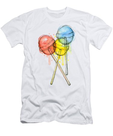 Lollipop Candy Watercolor T-Shirt for Sale by Olga Shvartsur