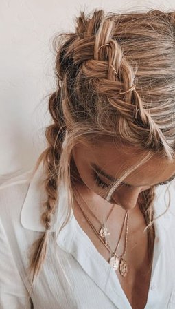 double french braided blonde hair - Google Search