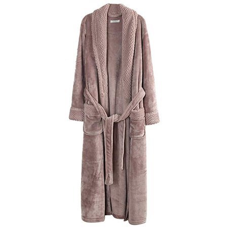Richie House Women's Plush Soft Warm Fleece Bathrobe Robe RH1591 at Amazon Women’s Clothing store