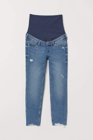 MAMA Girlfriend Ankle Jeans - Blue