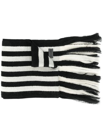 Saint Laurent Striped Knitted Scarf - Farfetch