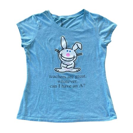 Happy Bunny T - Shirt T-shirt in sea green with... - Depop