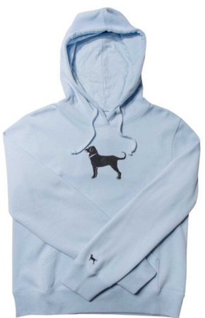 sky blue black dog sweatshirt