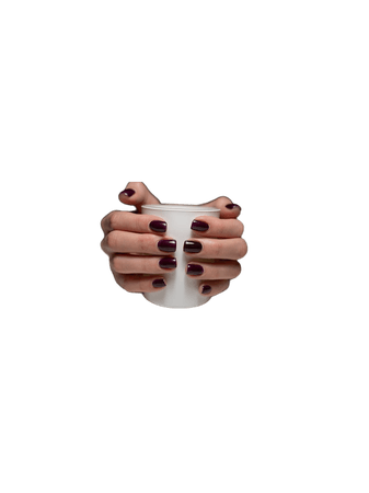 burgundy maroon manicure nails