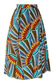 orange green and blue african skirt - Google Search