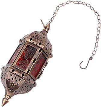 Asenart ® Hanging Candle Lantern Moroccan Chandelier Retro Candle Holder Moroccan Vintage Metal Hollow Wedding Hanging Candle Holders Lantern Contain 40cm Chain (Brown): Amazon.ca: Home & Kitchen