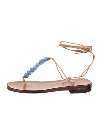 Celine Suede Lace-Up Sandals - Shoes - CEL89604 | The RealReal