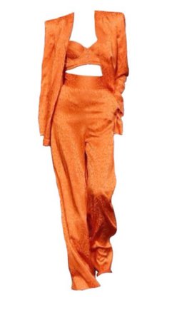 orange suit outfit