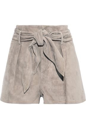 Bramas belted pleated suede shorts | IRO | Sale up to 70% off | THE OUTNET